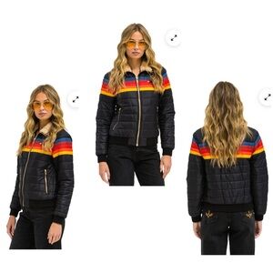 5 STRIPE JACKET - BLACK